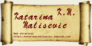 Katarina Mališević vizit kartica